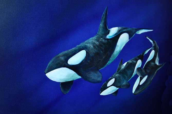 Painting by Bill Myrick: Family