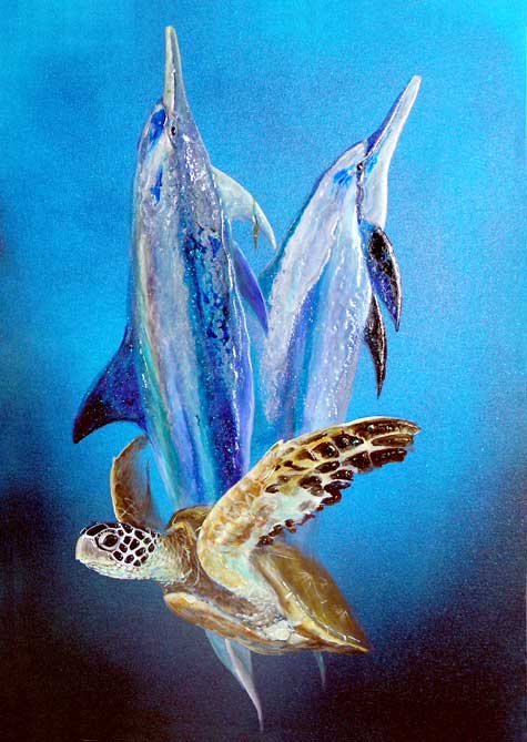 Original Oil Painting by Bill Myrick - Playmates